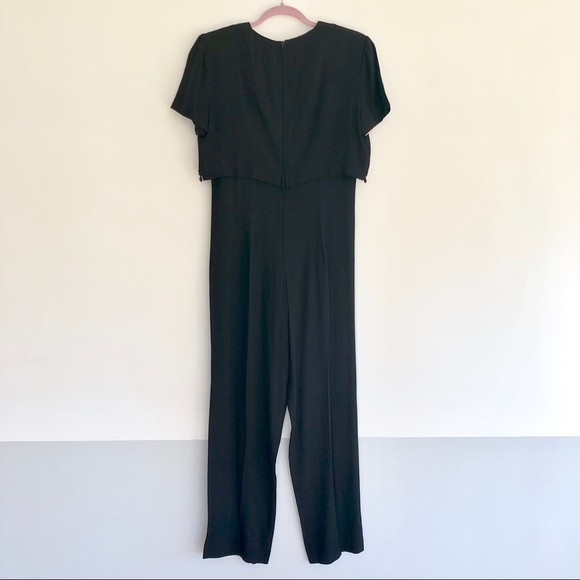 🎵 VINTAGE 80s Black Beaded Jumpsuit - Picture 4 of 5